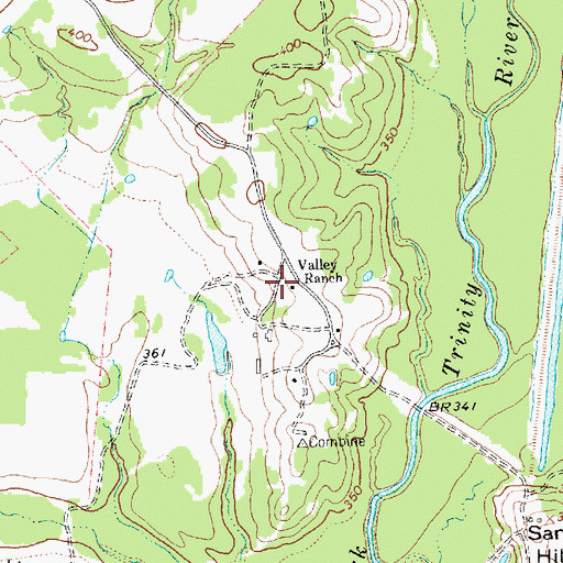 Topographic Map of Valley Ranch, TX