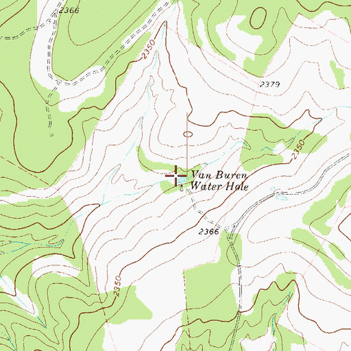 Topographic Map of Van Buren Water Hole, TX
