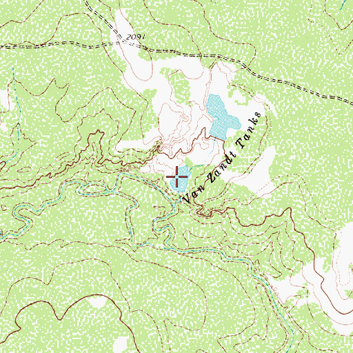 Topographic Map of Van Zandt Tanks, TX
