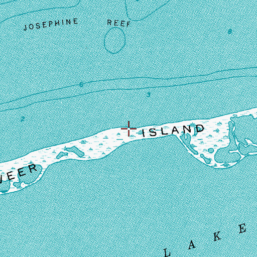 Topographic Map of Vanderveer Island, TX