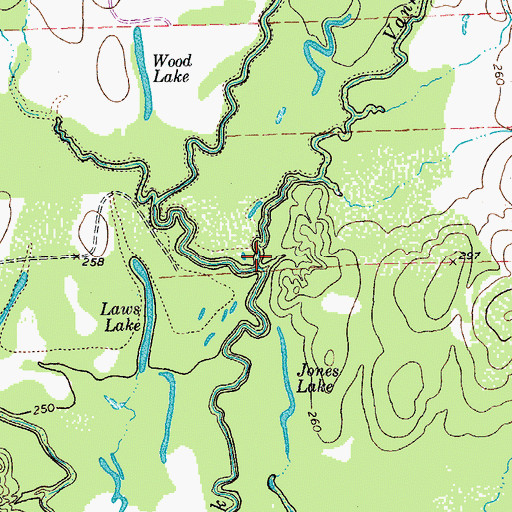 Topographic Map of Vanham Creek, TX