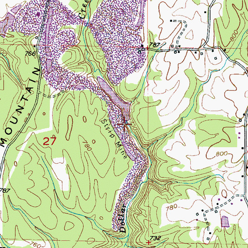 Topographic Map of Juliana Drift Mine, AL