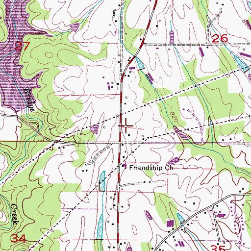 Topographic Map of Kelly School, AL