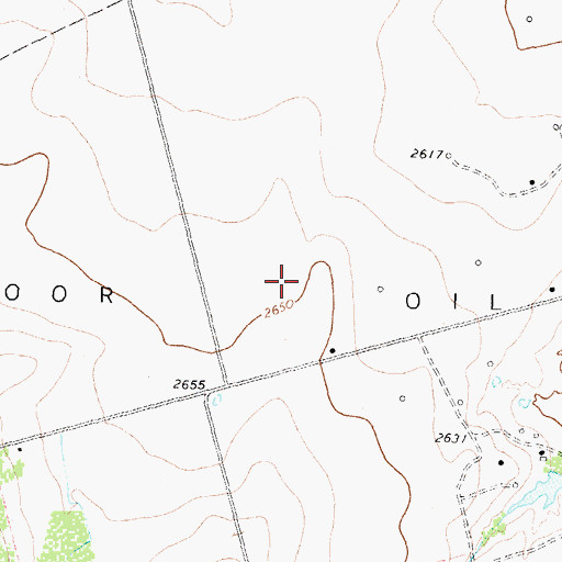 Topographic Map of Vealmoor Oil Field, TX