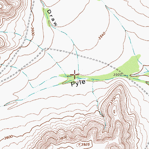 Topographic Map of Vega Draw, TX