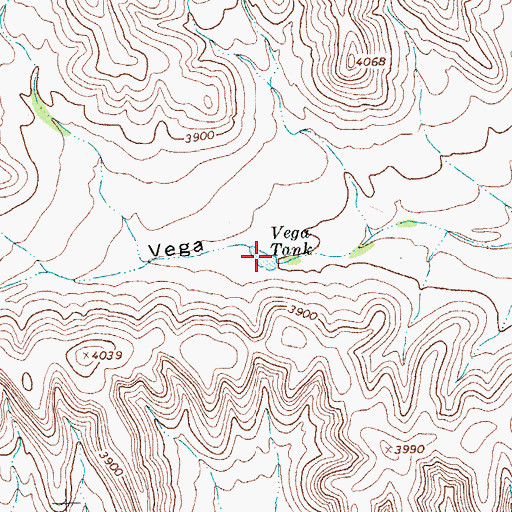 Topographic Map of Vega Tank, TX