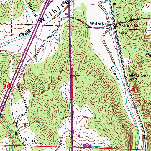 Topographic Map of Charity Missionary Baptist Church, AL