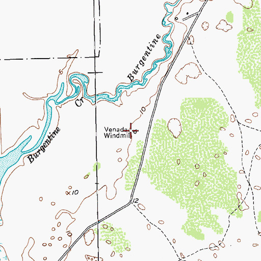 Topographic Map of Venada Windmill, TX