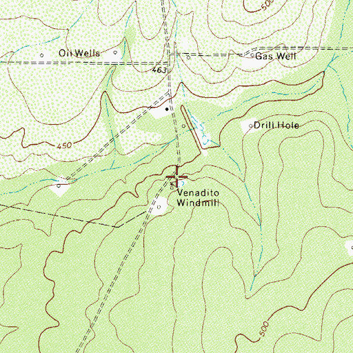 Topographic Map of Venadito Windmill, TX