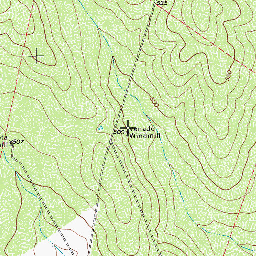 Topographic Map of Venado Windmill, TX