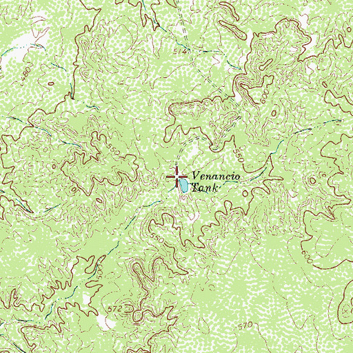 Topographic Map of Venancio Tank, TX