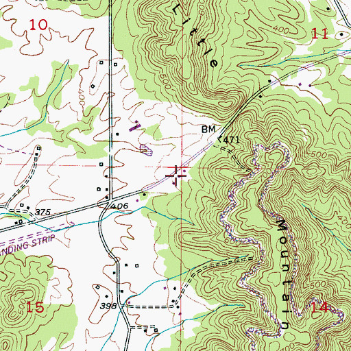 Topographic Map of Liberty Church, AL