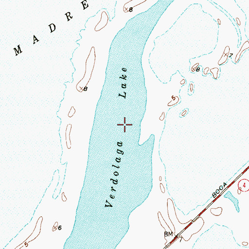 Topographic Map of Verdolaga Lake, TX
