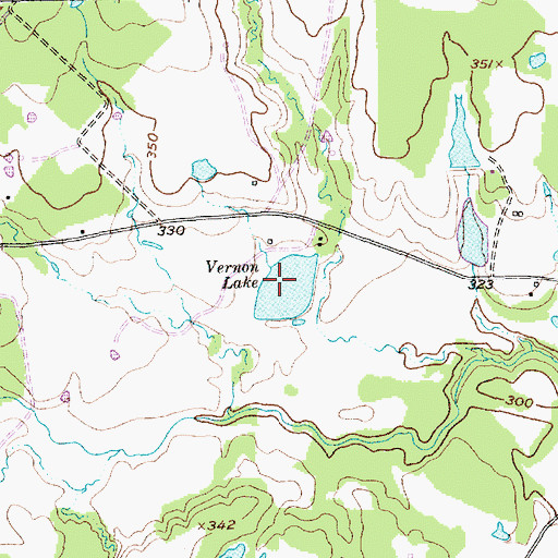 Topographic Map of Vernon Lake, TX