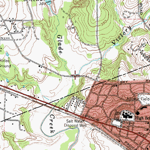 Topographic Map of Victory Branch, TX