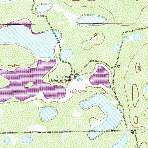 Topographic Map of Villarreal Artesian Well, TX