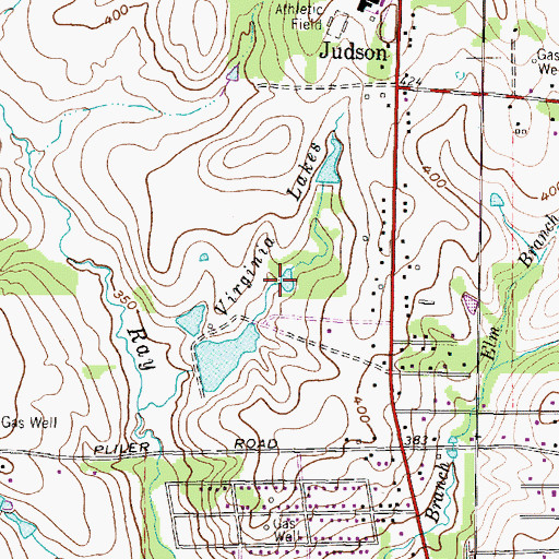 Topographic Map of Virginia Lakes, TX