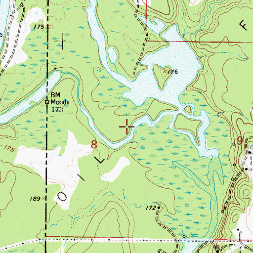 Topographic Map of Vivian Oil Field, TX
