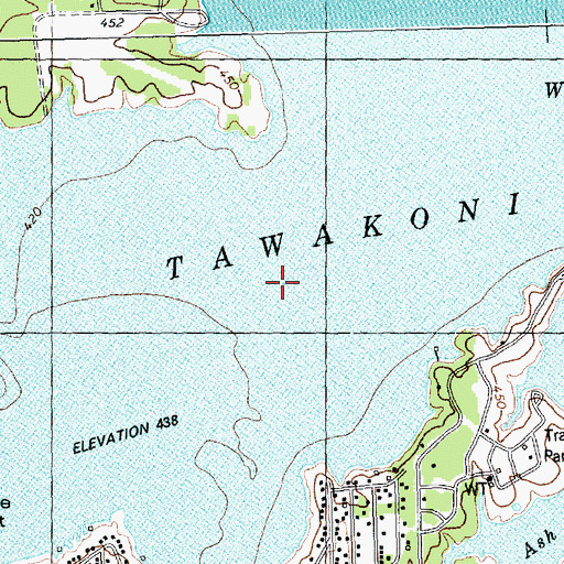 Topographic Map of Waco Bay, TX