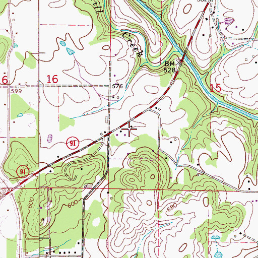Topographic Map of Midway Baptist Church, AL