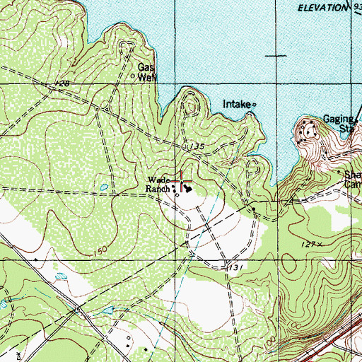 Topographic Map of Wade Ranch, TX
