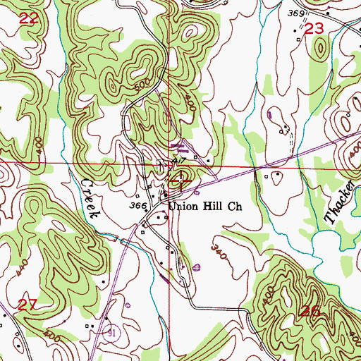 Topographic Map of Moody School (historical), AL