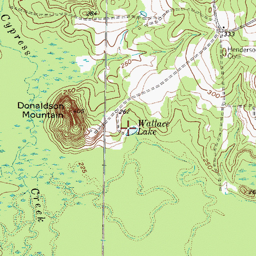 Topographic Map of Wallace Lake, TX