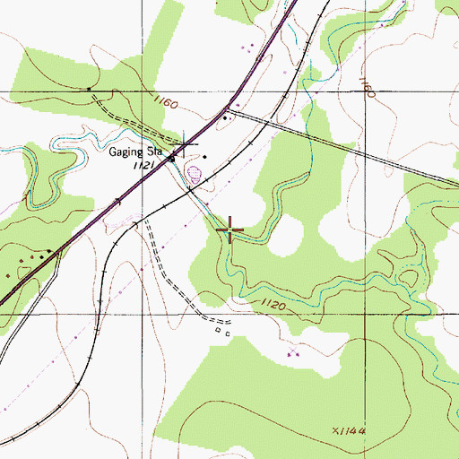 Topographic Map of Walnut Creek, TX