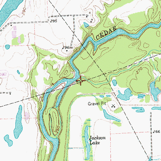 Topographic Map of Walnut Creek, TX