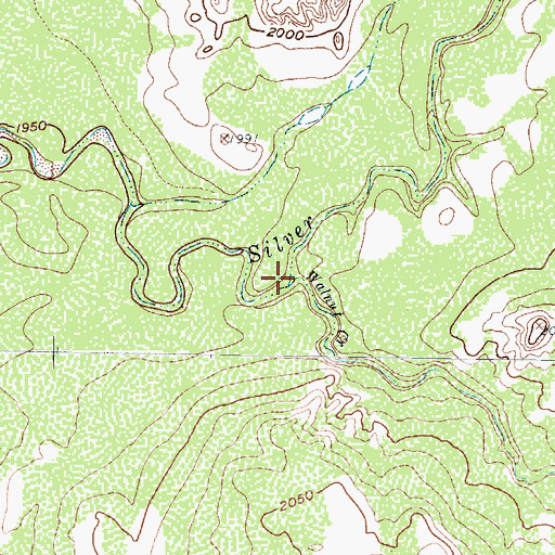 Topographic Map of Walnut Creek, TX