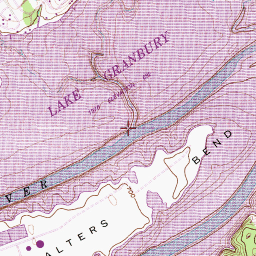 Topographic Map of Walnut Creek, TX