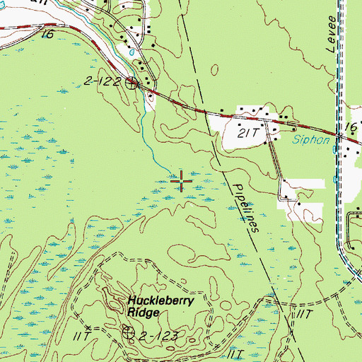 Topographic Map of Walnut Run, TX