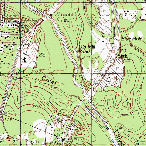 Topographic Map of Walton Creek, TX