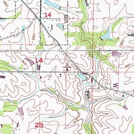Topographic Map of Pan Creek Baptist Church, AL