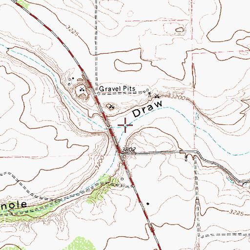 Topographic Map of Wardswell Draw, TX