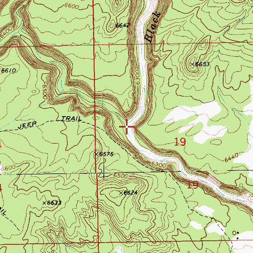 Topographic Map of West Fork Black Creek, AZ