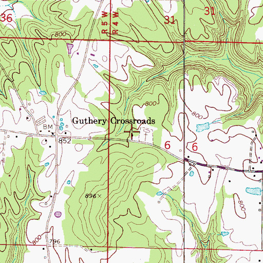 Topographic Map of Prospect Church, AL