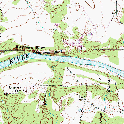 Topographic Map of Wash Branch, TX