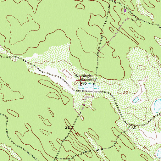 Topographic Map of Washington Windmill, TX