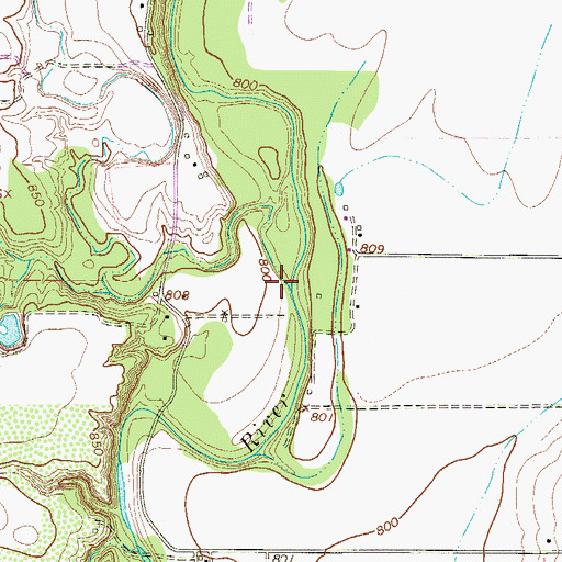 Topographic Map of Water Creek, TX