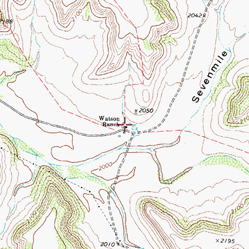 Topographic Map of Watson Ranch, TX