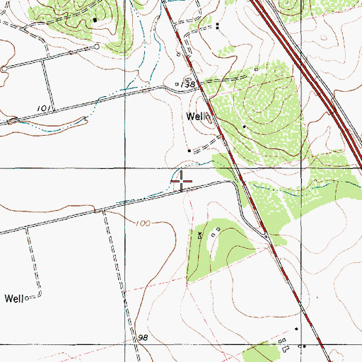 Topographic Map of Weathersby Hollow, TX