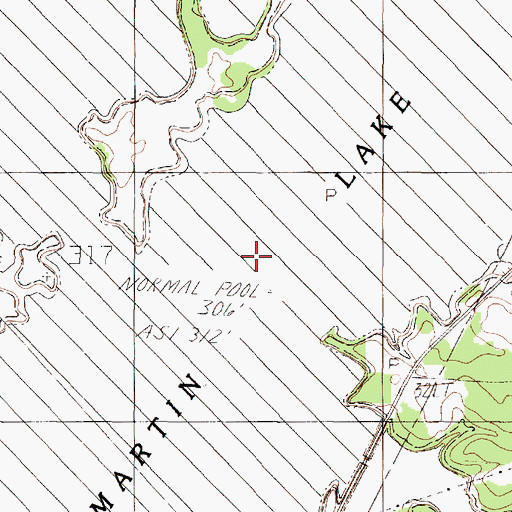Topographic Map of Weir Creek, TX