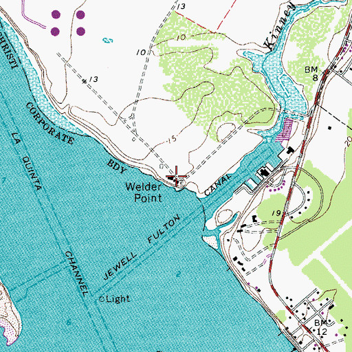 Topographic Map of Welder Point, TX