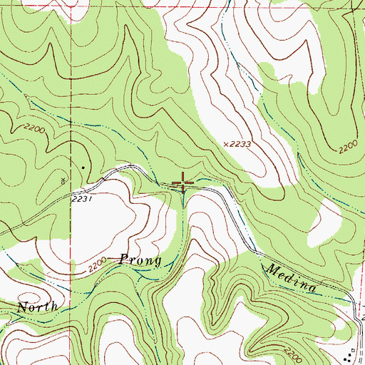 Topographic Map of Well Hollow, TX