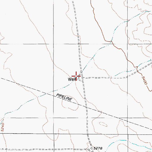 Topographic Map of Well Number One, TX