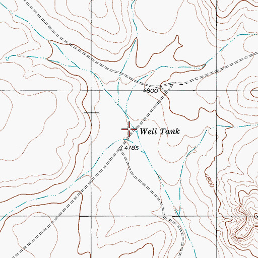 Topographic Map of Well Tank, TX