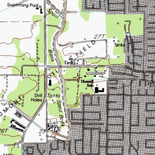 Topographic Map of West Beaumont Oil Field, TX
