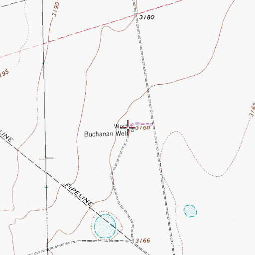 Topographic Map of West Buchanan Well, TX