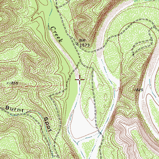 Topographic Map of West Dolan Creek, TX